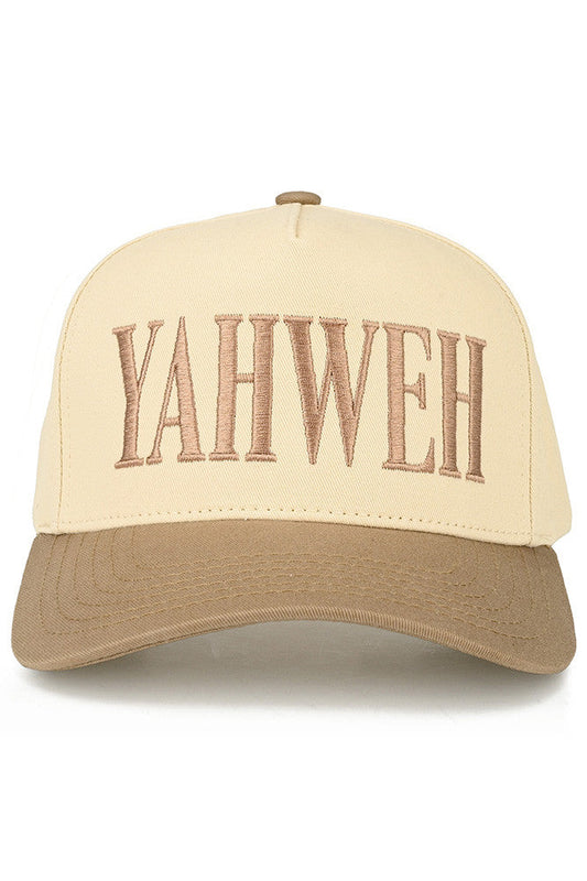 C.C YAHWEH Letter Embroidered on Brim Two Tone Trucker Hat - Two Tone - Trucker Hats