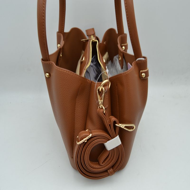 Minimalist Structured Satchel Bag with Detachable Long Strap - Off White - Satchel Bag