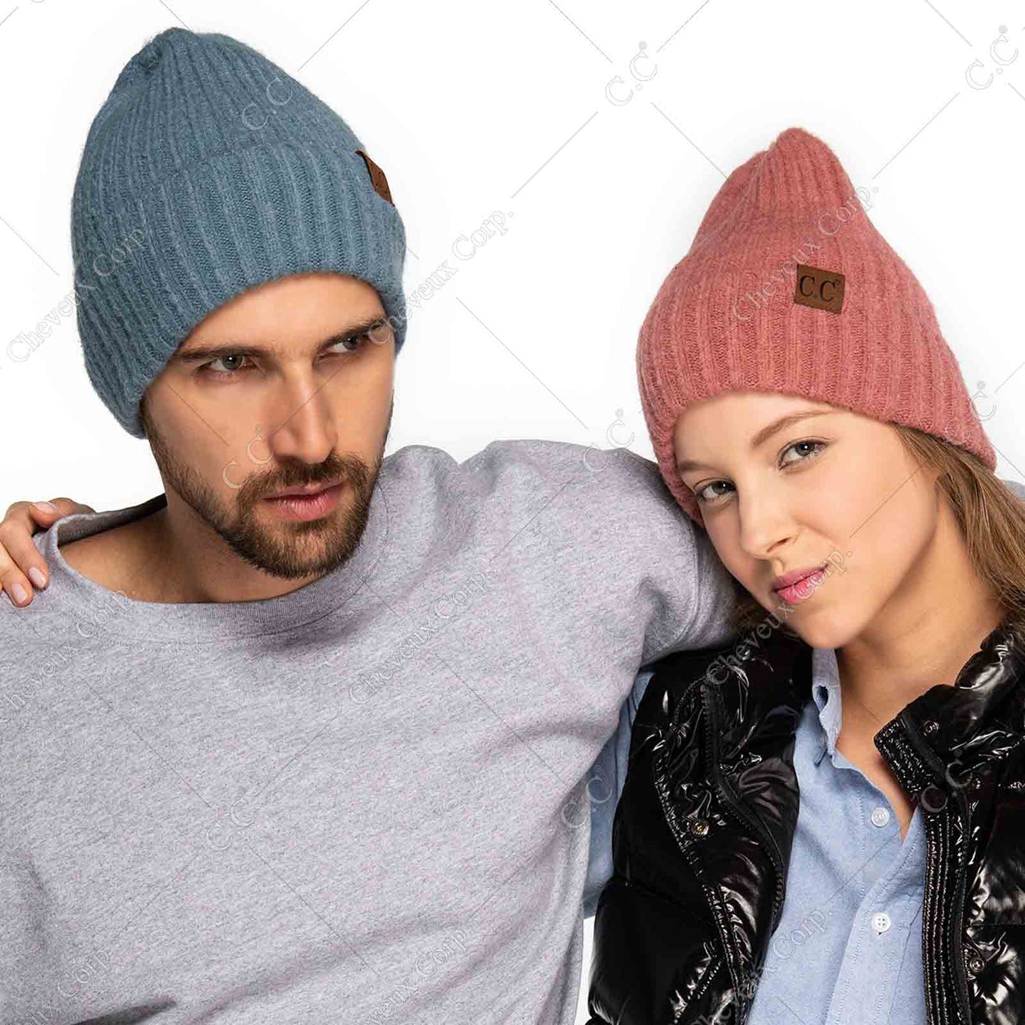 C.C Ribbed Knit Beanie