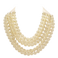 crystal chunky acrylic beaded multi-strand necklace with magnetic clasp