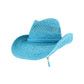C.C Women's Solid Cowboy Hat with Chin Strap