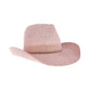 Rose C.C brand sequin cowboy hat with curved brim and sparkly finish