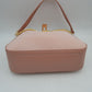 Chain Accent Shoulder Bag with Center Snap Closure - Shoulder Bag