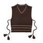 C.C Stripe With Tassel Vest