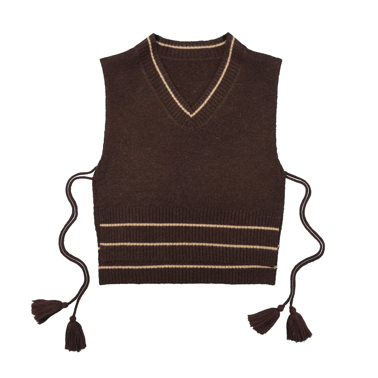 C.C Stripe With Tassel Vest