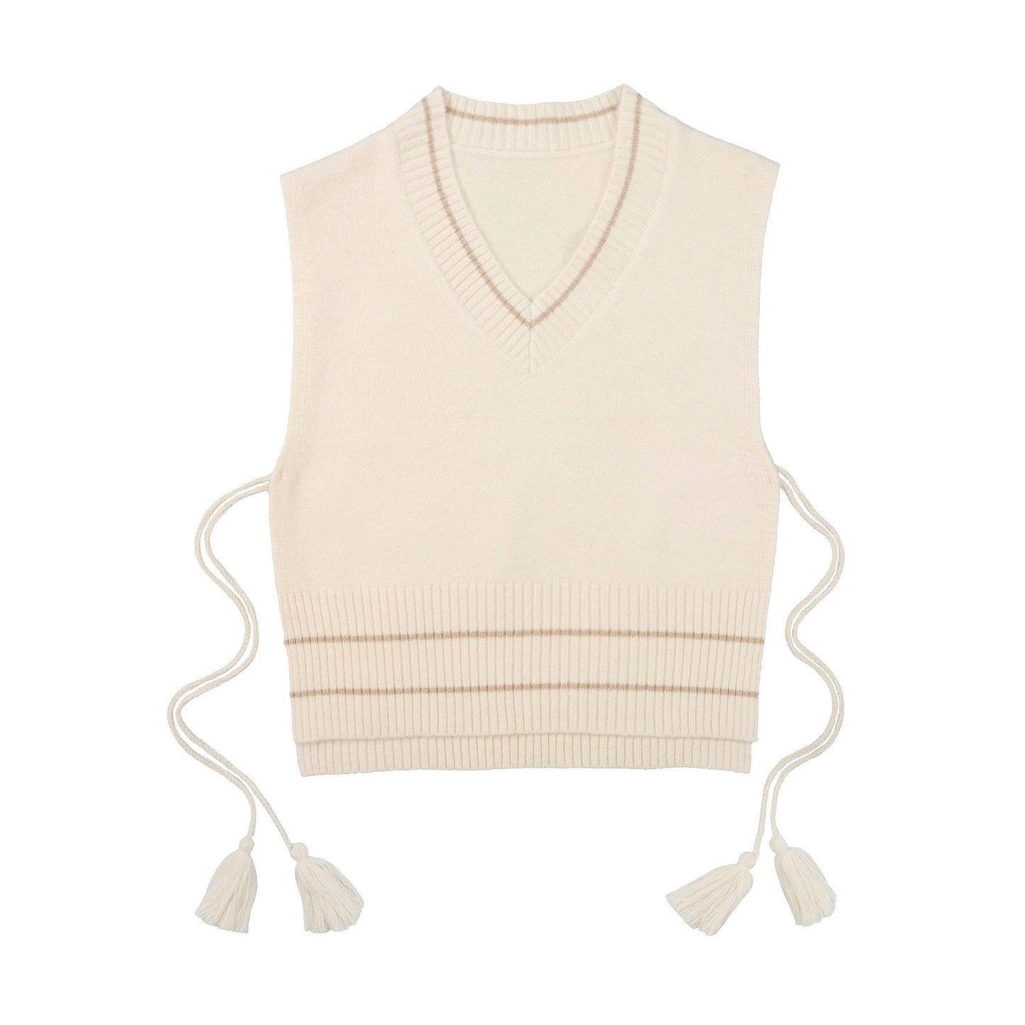 C.C Stripe With Tassel Vest