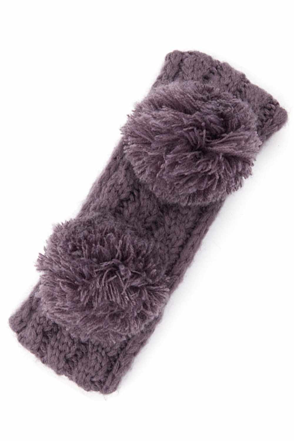 Violet Cozy and playful, this double pom kids headband features a soft fuzzy lining that keeps little ones warm and comfortable. The vibrant pom-poms add a fun touch to any outfit, while the stretchy one-size fit grows with your child. Made from durable 100% acrylic, it's easy to care for and built to last through all their adventures.