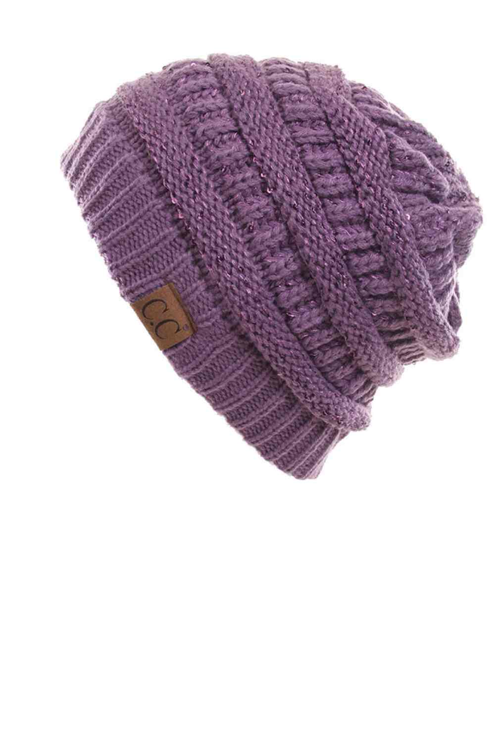 Violet C.C Sequin Ponytail Messy Bun Beanie with open top design lets you pull your hair through for a stylish, effortless look. Crafted from 100% soft acrylic, this cozy beanie keeps you warm while showcasing your ponytail or messy bun. The shimmering sequin detailing adds sparkle and dimension to your winter style. Perfect for casual days, outdoor activities, or layering under jackets. One size fits most for comfortable, versatile wear that works with any outfit.