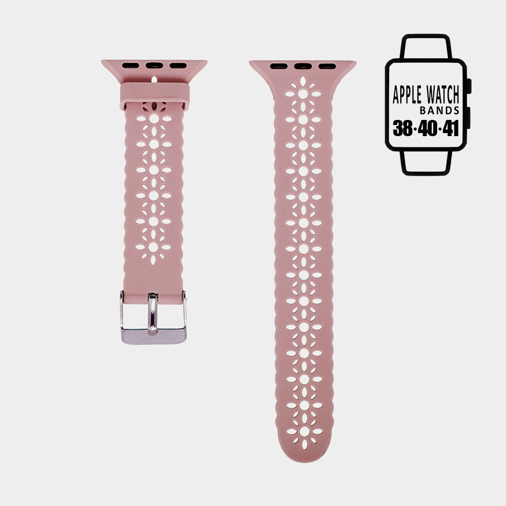 Madeline Love Pink Cutout Pattern Apple Watch Silicone Band - Watches