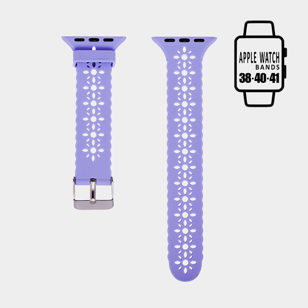 Madeline Love Lavender Cutout Pattern Apple Watch Silicone Band - Watches