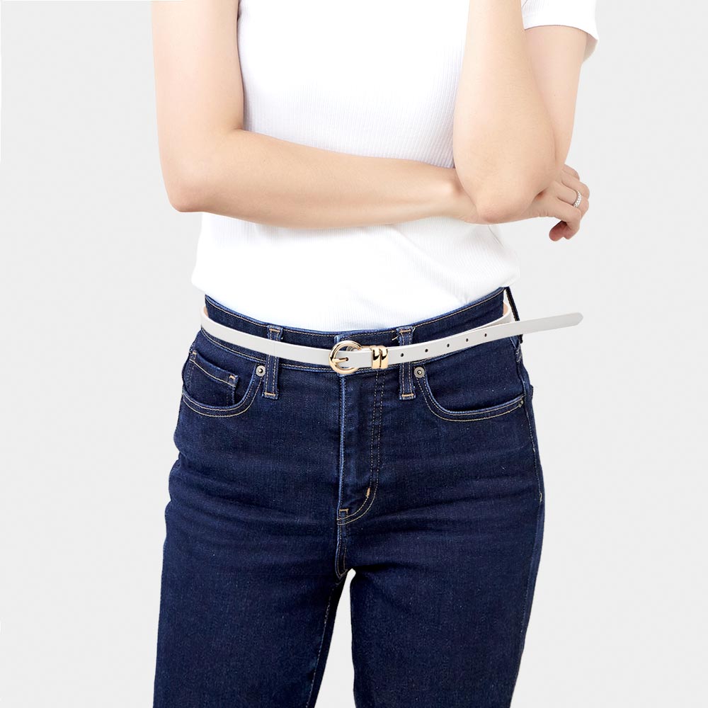 Madeline Love White Faux Leather Belt - Jewelry