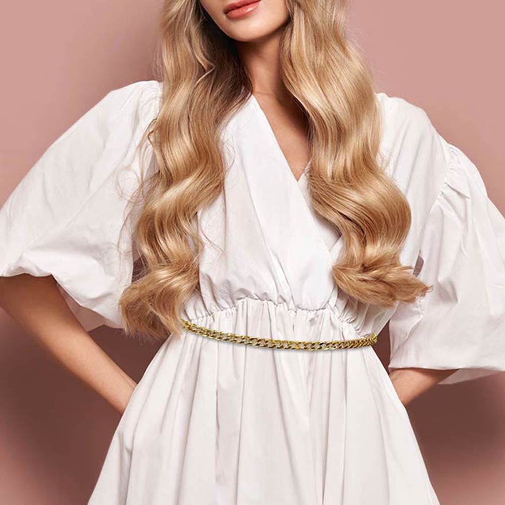 Madeline Love Gold Curb Chain Waist Belt - Hair Accessories