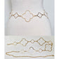 Madeline Love Gold Open Quatrefoil Link Waist Chain Belt - Hair Accessories - desc