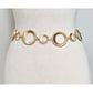 Madeline Love Gold Textured Metal Circle Link Waist Chain Belt - Hair Accessories - desc