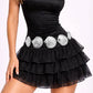Madeline Love Rhodium Textured Metal Seashell Link Waist Chain Belt - Jewelry