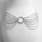 Madeline Love Rhodium Ring Centered Multi Layered Waist Chain Belt - Hair Accessories - desc