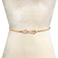 Madeline Love Gold Heart Buckle Accent Stretch Metal Belt - Hair Accessories - desc