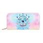 Madeline Love Light Blue Evil Eye Centered Hamsa Hand Flower Print Wallet - Bags & Wallets - desc