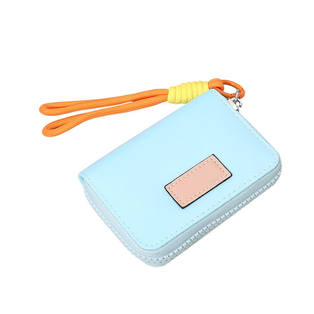 Madeline Love Blue Compact Zip Around Mini Wallet - Bags & Wallets - desc
