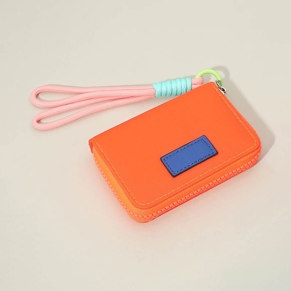 Madeline Love Orange Compact Zip Around Mini Wallet - Bags & Wallets