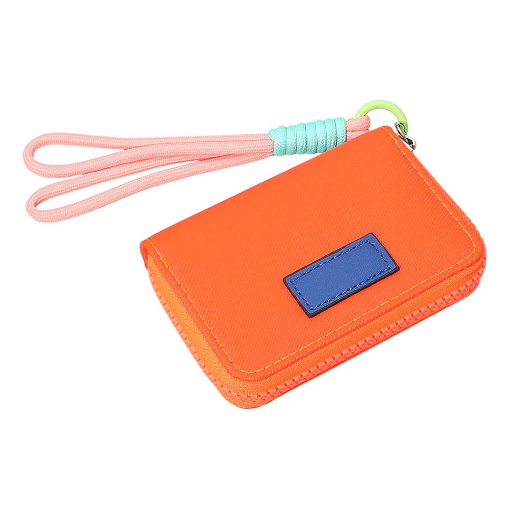 Madeline Love Orange Compact Zip Around Mini Wallet - Bags & Wallets - desc