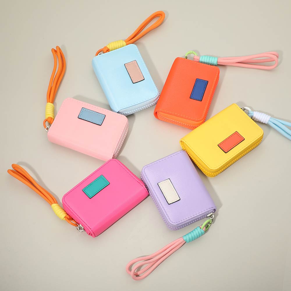 Madeline Love Orange Compact Zip Around Mini Wallet - Bags & Wallets - extra