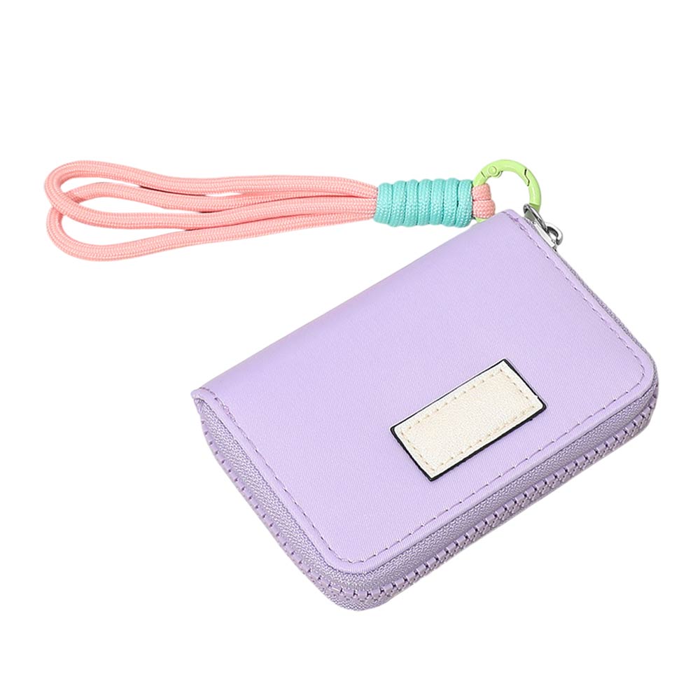 Madeline Love Purple Compact Zip Around Mini Wallet - Bags & Wallets - desc