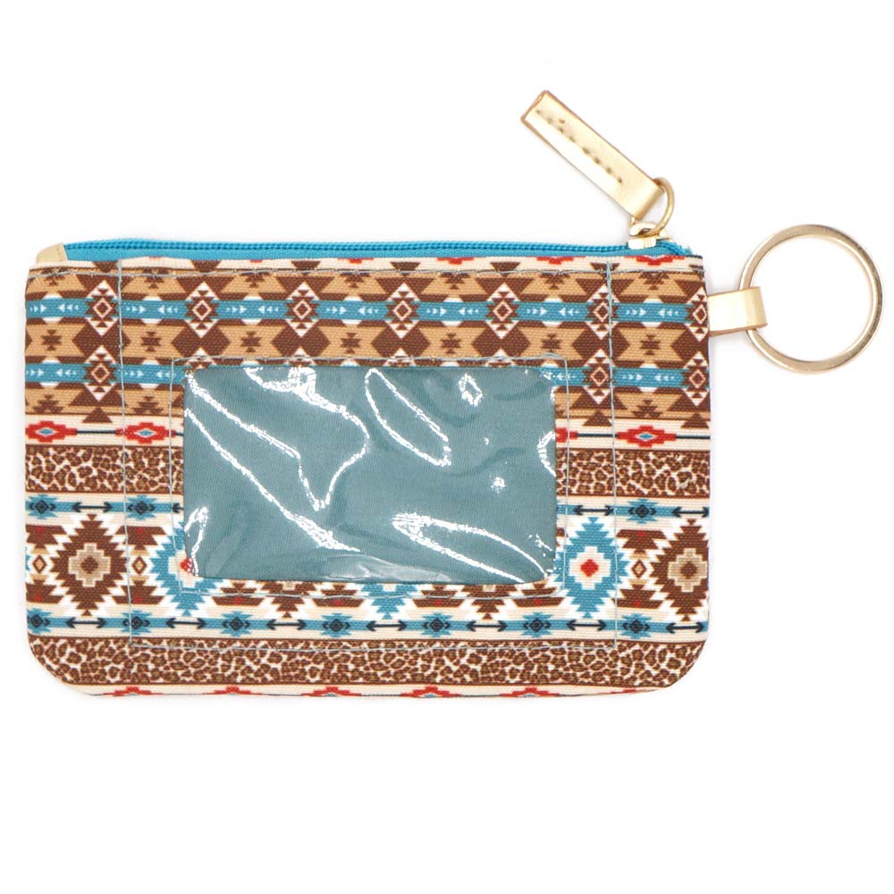 Madeline Love Brown, Turquoise Boho Aztec Patterned ID Wallet Detachable Lanyard - Bags & Wallets - extra