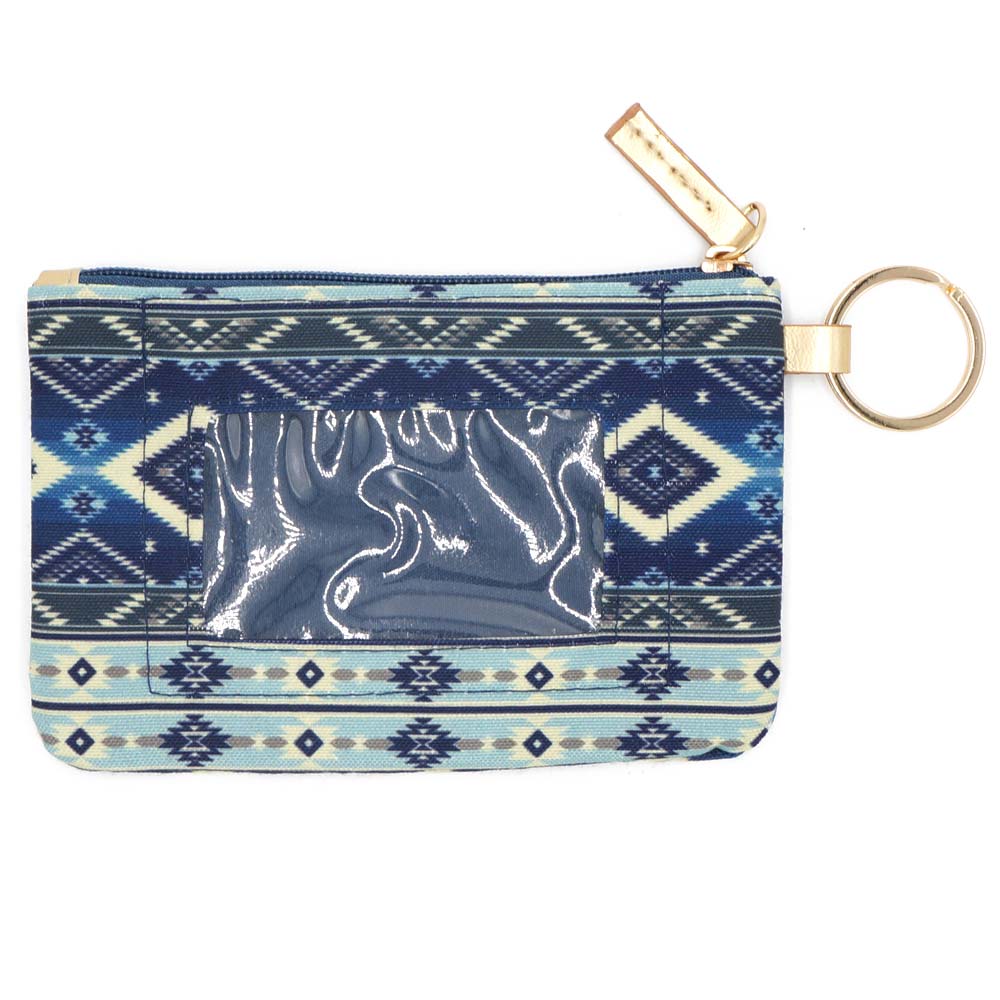 Madeline Love Navy Boho Aztec Patterned ID Wallet Detachable Lanyard - Bags & Wallets - extra