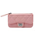 Madeline Love Pink Quilted Faux leather Compact Card Holder Keychain Wallet - Bags & Wallets - desc