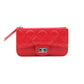 Madeline Love Red Quilted Faux leather Compact Card Holder Keychain Wallet - Bags & Wallets - desc