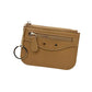 Madeline Love Taupe Compact Slim Faux Leather Zip Card Holder Wallet with Key Ring - Bags & Wallets - desc
