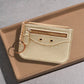 Madeline Love Gold Compact Slim Faux Leather Zip Card Holder Wallet with Key Ring - Bags & Wallets