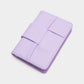 Madeline Love Purple Faux Leather Weave Card Holder Wallet - Bags & Wallets