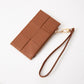 Madeline Love Brown Faux Leather Weave Flat Wristlet Card / Coin Wallet - Bags & Wallets