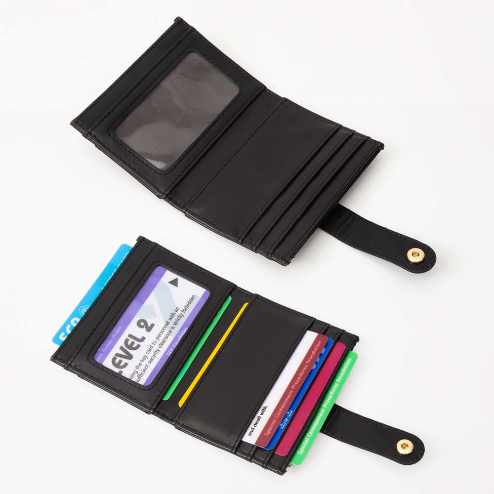 Madeline Love Fuchsia Faux Leather Classic Woven Card Holder Wallet - Bags & Wallets - extra