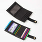 Madeline Love White Faux Leather Classic Woven Card Holder Wallet - Bags & Wallets - extra