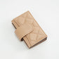 Madeline Love Beige Quilted Faux Leather Snap Closure Card Holder Wallet - Bags & Wallets