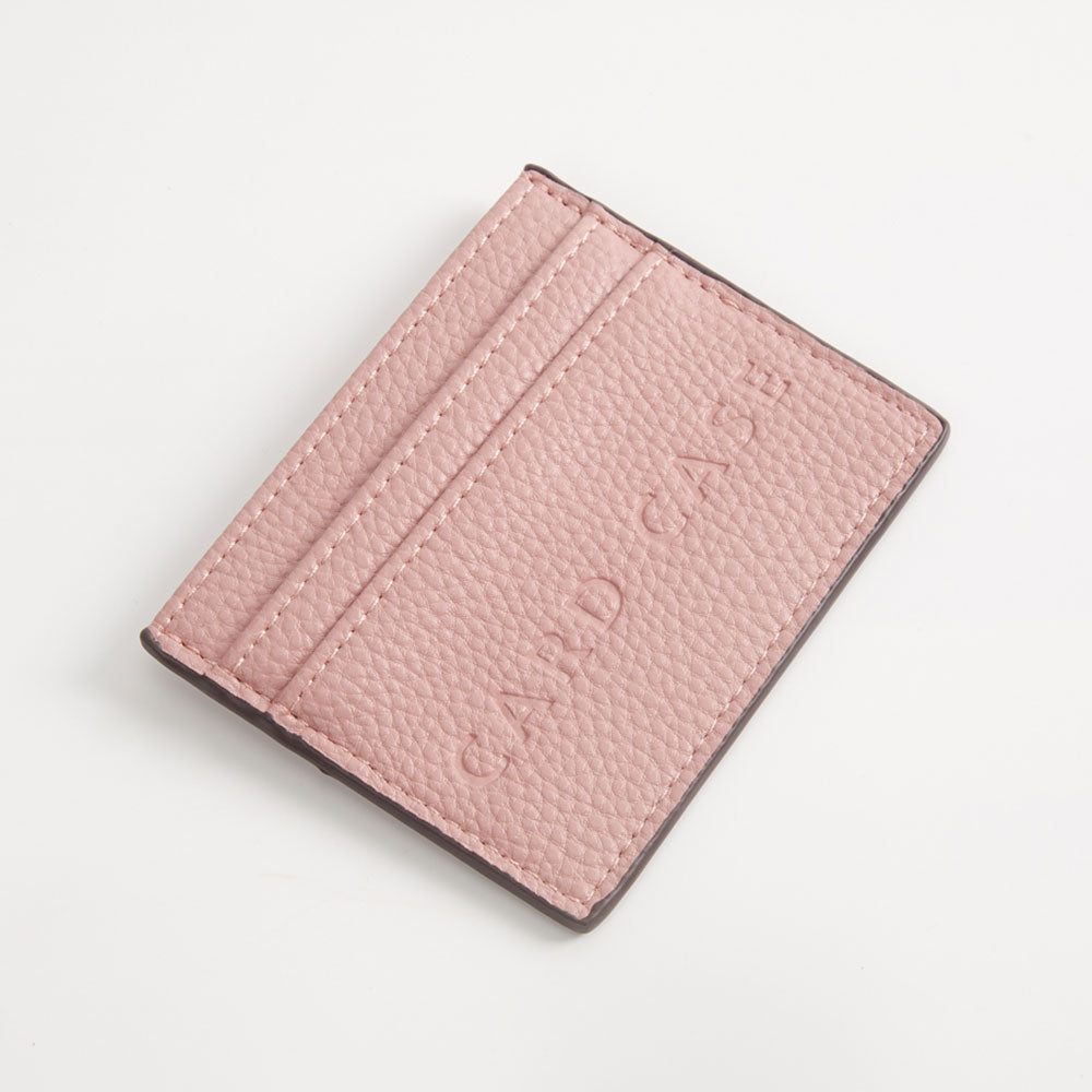 Madeline Love Pink Textured Faux Leather Card Case Wallet - Bags & Wallets