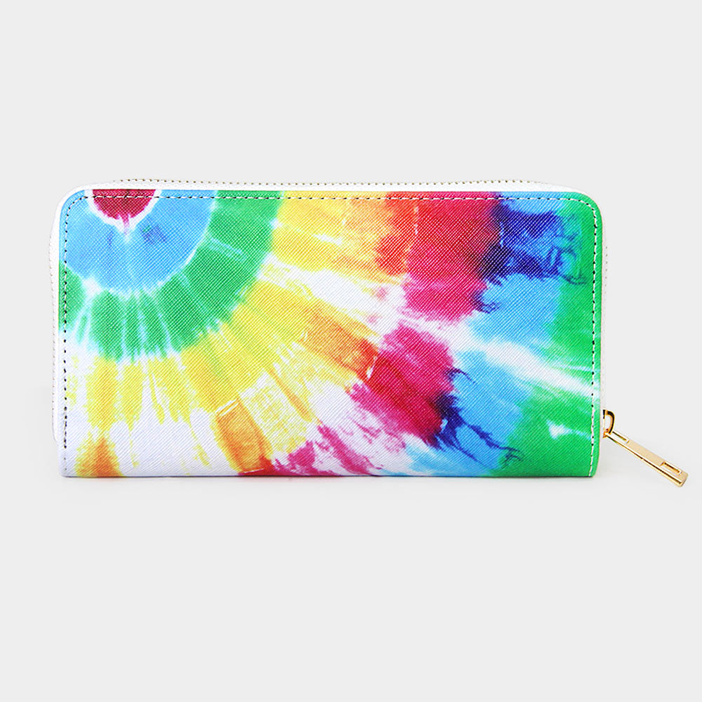 Madeline Love Multi Rainbow Spiral Tie Die Print Wallet - Bags & Wallets