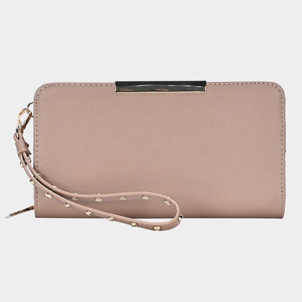 Madeline Love Neutral Faux Leather Zipper Wallet - Bags & Wallets