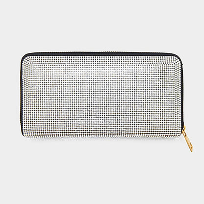 Madeline Love Black, Clear Bling Solid Zipper Wallet - Bags & Wallets