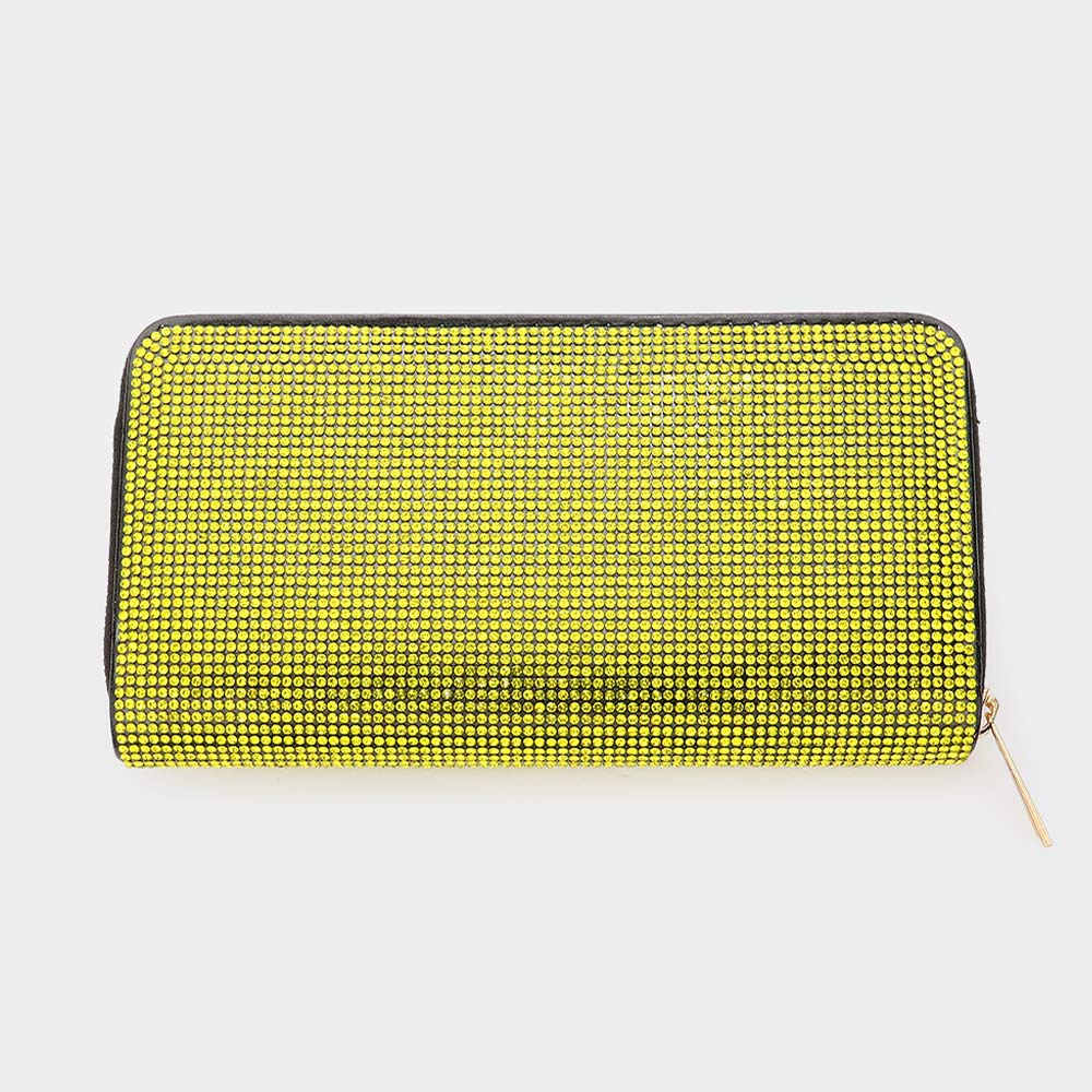 Madeline Love Yellow Bling Solid Zipper Wallet - Bags & Wallets