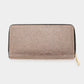Madeline Love Peach Bling Solid Zipper Wallet - Bags & Wallets