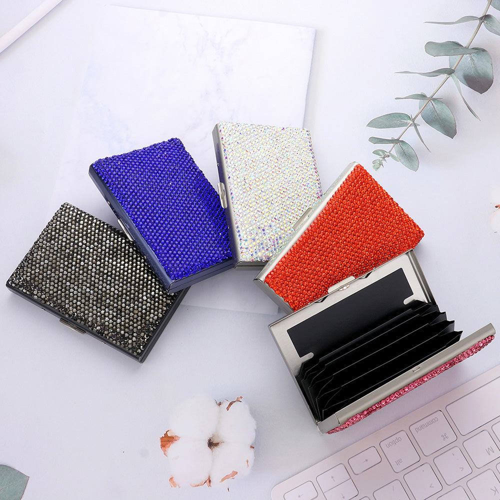 Madeline Love Clear Bling Studded Card Case - Bags & Wallets - extra