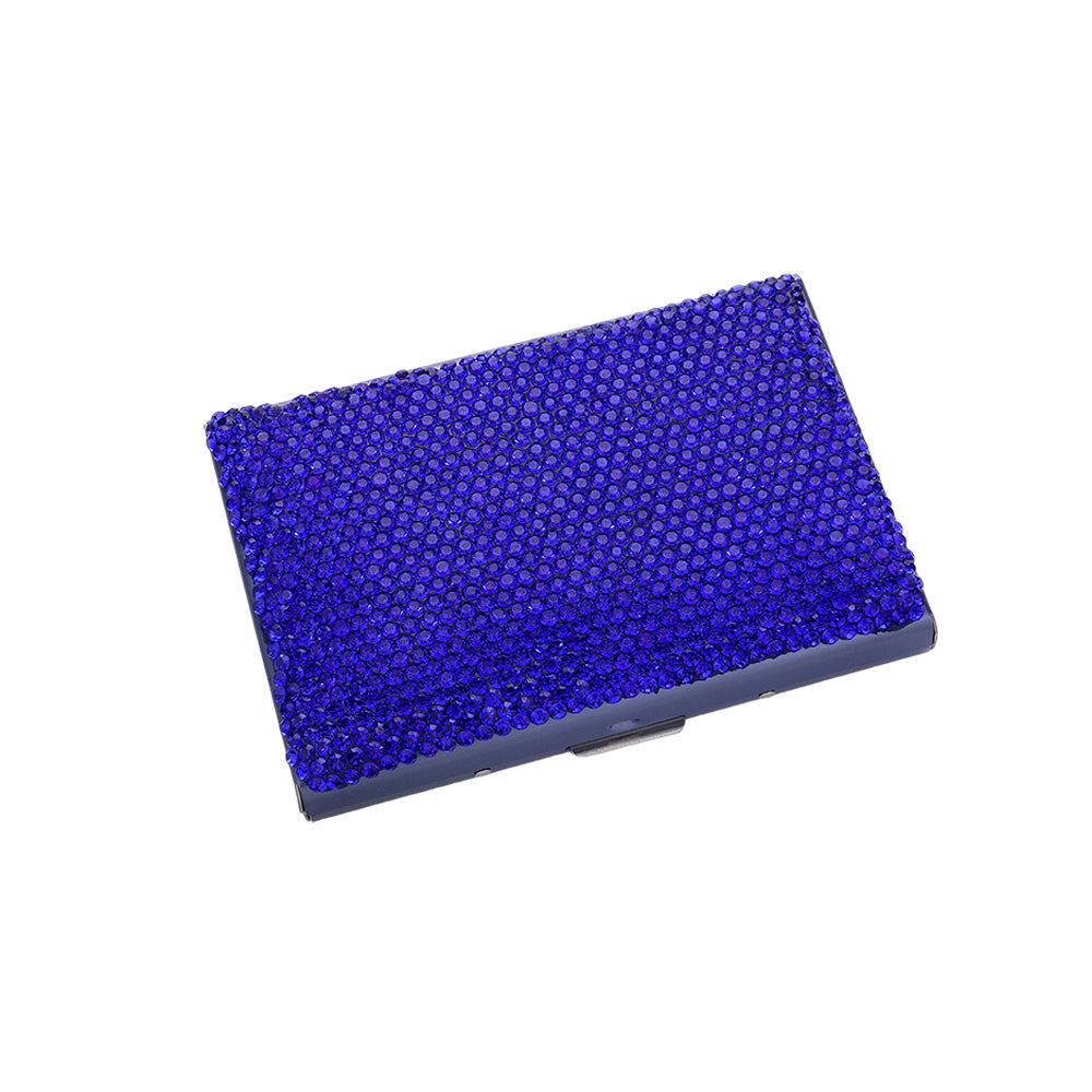 Madeline Love Royal Blue Bling Studded Card Case - Bags & Wallets - desc