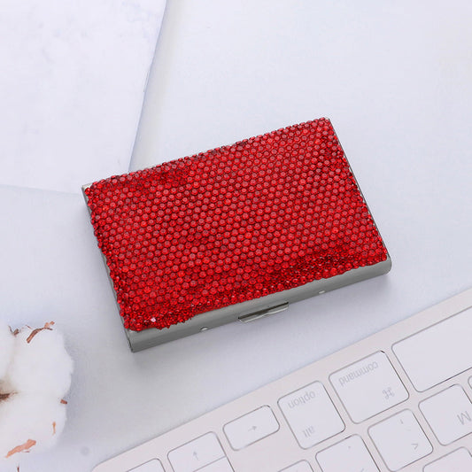 Madeline Love Red Bling Studded Card Case - Bags & Wallets
