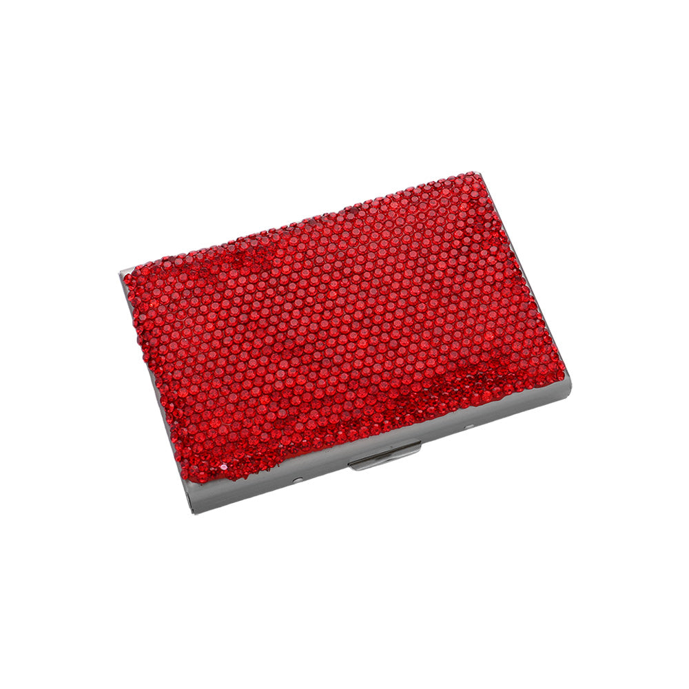 Madeline Love Red Bling Studded Card Case - Bags & Wallets - desc