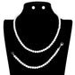 White 3-piece Pearl Necklace Set exudes elegance and sophistication. Made with high-quality pearls and delicate detailing, this set is perfect for adding a touch of glamour to any outfit. Each necklace can be worn separately or together for a versatile and timeless look.