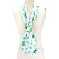 White-6pcs silk feel satin striped scarves are perfect for celebrating St. Patrick's Day in style. Each scarf features a charming clover pattern, adding a touch of luck to any outfit. Made from high-quality materials, these scarves offer a luxurious feel and vibrant colors. Elevate your holiday look with these St. Patrick's Day scarves.